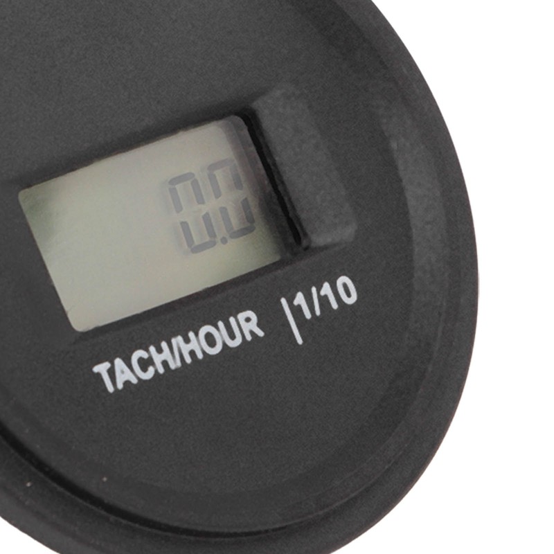Tach Hour Meter LCD Display Round High Accuracy RPM Hour