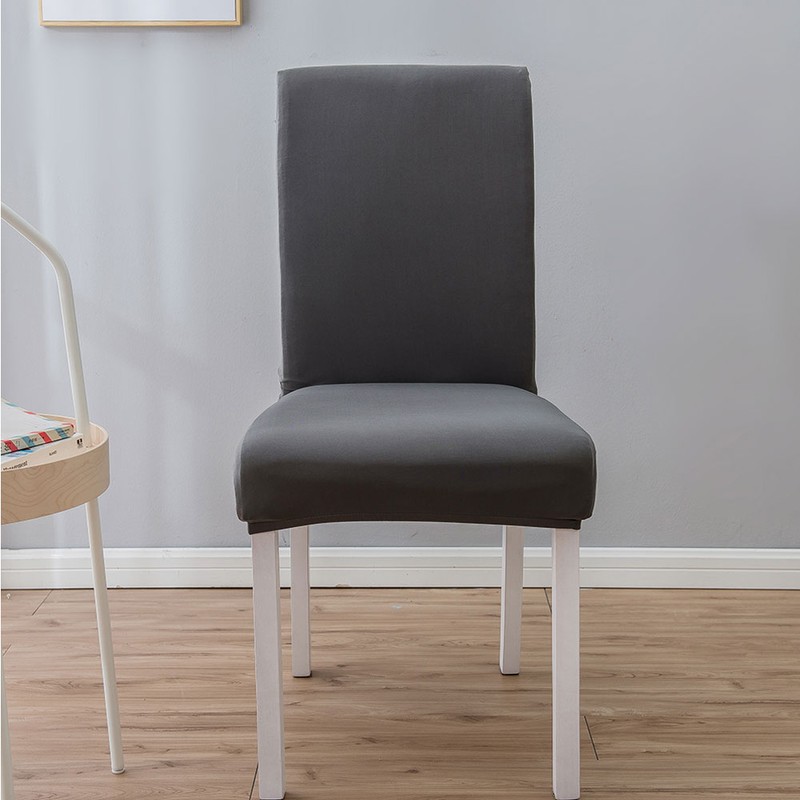 6Pcs Elegant Simple Style Polyester Elastic Chair Cover Furniture Accessories