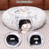 YUYAFN Plush Cat Tunnel with Cat Bed for Indoor Cats,
