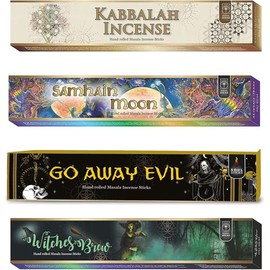 Soul Sticks Hand-Rolled Incense Sticks Variety 4 Pack | 100% Natural Masala Incense Organic Home Fragrance Agarbatti | 15 Grams Per Pack - 60 Grams Total (Mystical Series)