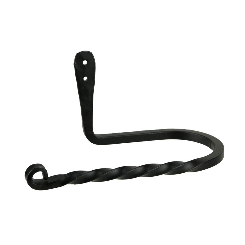 Hand Forged Wrought Iron Wall Mounted Toilet Paper Holder Primitive