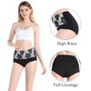 Esrinse Women's High Waist Cotton Underwear Full Coverage Briefs Tummy