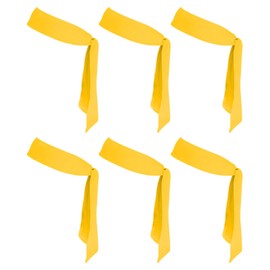 PATIKIL Head Ties Headbands, 6 Pcs Ninja Karate Headband Adjustable Sports Tie Back Sweat Wicking Workout Head Band for Men Women Running Tennis Yoga, Yellow