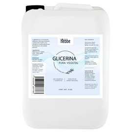 Hebbe - Glicerina Vegetal Pura, Hidratante y Emoliente para Cosméticos, 10 L