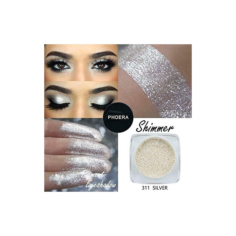 AQUAPURITY PHOERA® Pigment Eyeshadow Palette Metallic Shimmer Glitter Loose Powder