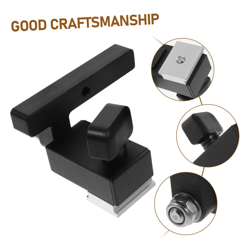 Operitacx Track Stop Block Adjustable Woodworking Limiter with Square Handle