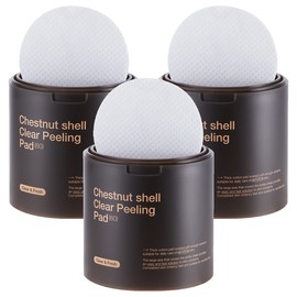 Mediheal Chestnut Peel Exfoliating Smooth Texture Pads 240ml, 60 Sheets, 3 Packs / 메디힐 율피 각질 매끈결 패드 240ml, 60매입, 3개