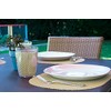 Kraftware Fishnet Oval Placemat for Any Outdoor Table, Ivory, Set