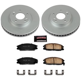 Power Stop CRK5250 Coated Brake Rotor & Ceramic Brake Pads- front For Hyundai Santa Fe 2001-2006 [Model Specific]