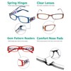 Eyekepper 5-Pack Stylish LookCrystal Aeropittura Arms Spring Hinges Womens Reading