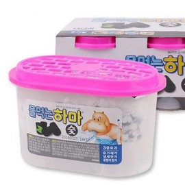 Water-drinking dehumidifier charcoal closet 3-piece moisture-smelling hippopotamus hippo