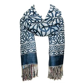 Ladies Irish Scarf, Denim Blue, 1 Size fits All
