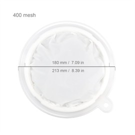 8.25" 400 Nylon Fine Mesh Sediment Removal Wine Filter Strainer for Straining Wine Fermentation