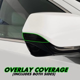 SlickMod PreCut Vinyl Smoke Tint for 2021-2023 GMC Yukon | Yukon XL Side Mirror (20% Dark Smoke, 6. Mirror Turn Signal)