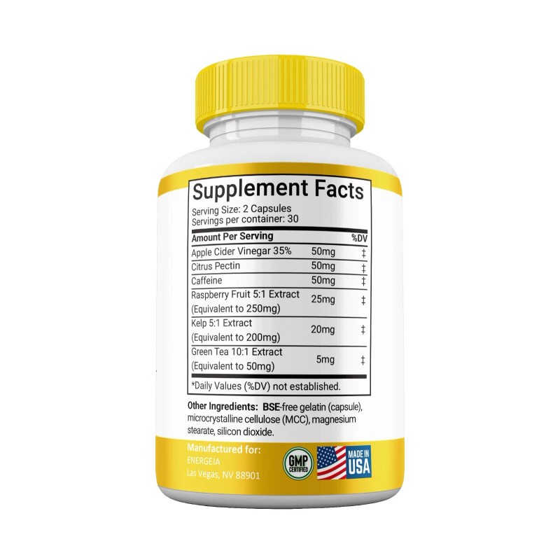 Energeia Capsules, Maximum Strength Formula, Energia Pills Supplement (1 Pack)