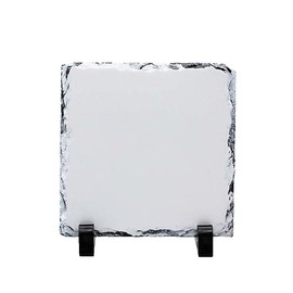 MR.R Sublimation Blank Square Rock Slate Photo Plaque Picture Frame, Customized Photo Frame Novelty for Wedding,Birthday,Baby Birth,7.9x7.9 inch