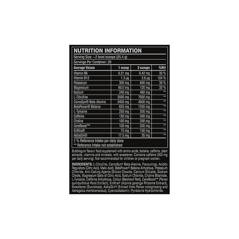 Cellucor C4 Ultimate Pre Workout Powder Bubblegum 20 Servings, 40