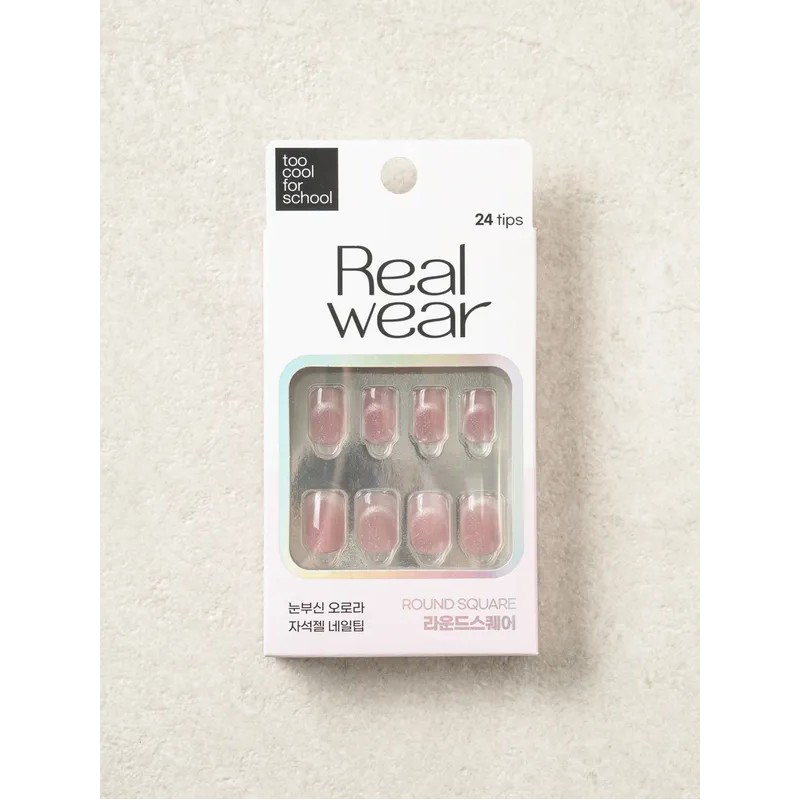 DAISO Too Cool For School Real Wear Nail Tips Round