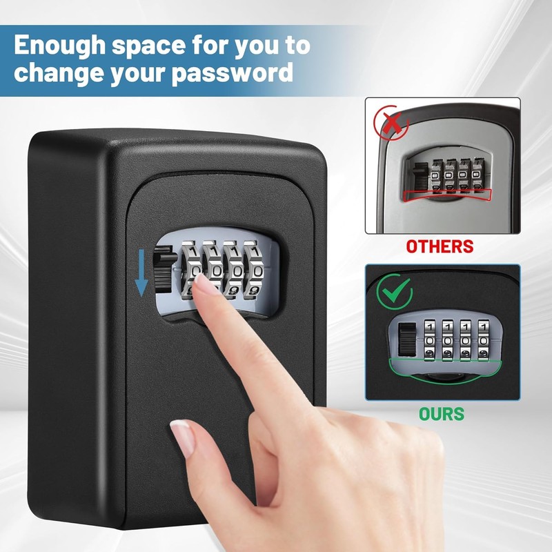 Key Lock Box for Outside - Sturdy and Durable Lock