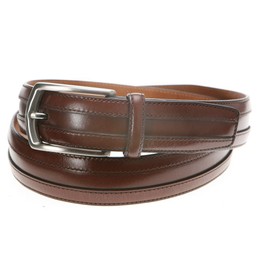 Johnston & Murphy Men's Double Calf Belt,Cognac,Size 38
