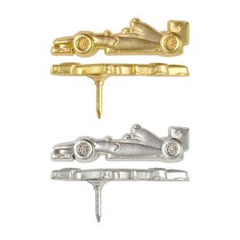 Racecar Push Pins - Silver Racecar Pins - Set of 20