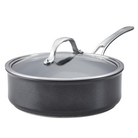 Anolon X Hybrid Nonstick Induction Saute Pan With Lid, 3.5 Quart - Charcoal Gray