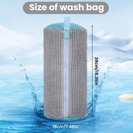Kssvzz Shoe Washing Machine Bag, Reusable Trainer Washing Machine Bag, Laundry Shoe Bags for Washing Machine, Shoe Cleaning Bag with Zipper (Grey)