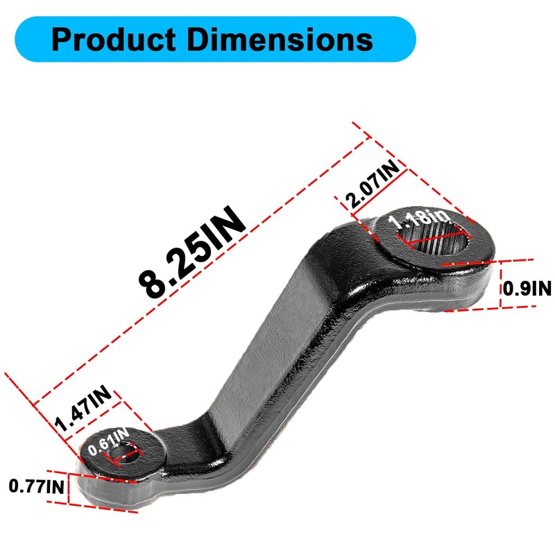 mooncar Drop Pitman Arm 6605 replacement for 87-06 Jeep Wrangler