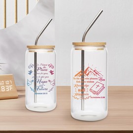 UV DTF Cup Wrap Sticker - 20 Sheets Bible Verse UV DTF Transfer Decals, Inspiration Quotes, Waterproof Rub on Transfer for Glass Cup, Mug, Tumbler, Christan Religious Gifts for Adults, Teacher