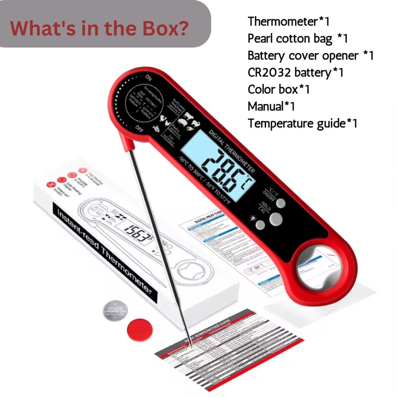 Instant Read Digital Meat Thermometer – Waterproof, Fast & Accurate