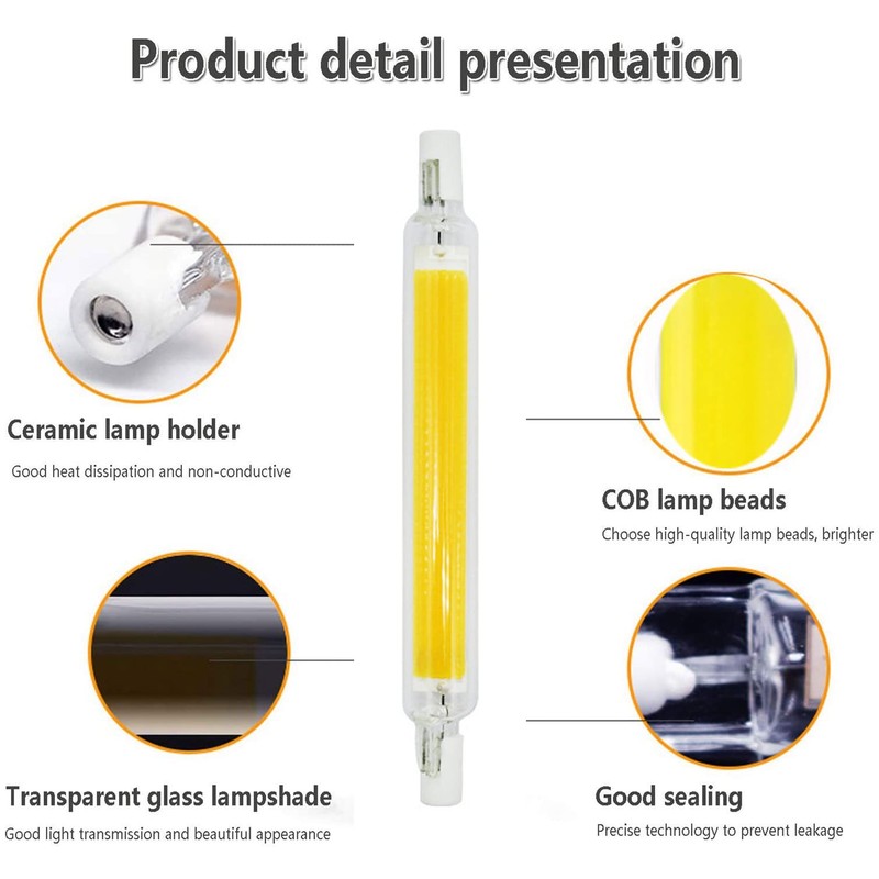 118mm 20W R7S LED Bulb (2 Pack) 100W Halogen Equivalent