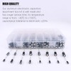 Rustark 405Pcs 24 Value 10V 16V 25V 50V Aluminum Electrolytic