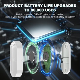 Door Chime, Daytech Wireless Door Sensor Chime 800ft Range Door Entry Chime with 55 Chimes 5 Adjustable Volume Mute Mode LED Indicator Door Open Chime for Business/Home When Entering, Door Open Alert