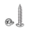 FandWay Phillips Pan Head Self-Tapping Screws, 304 Stainless Steel Round
