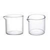 JIEJE 2 Pack Creamer Pitcher, Small Glass Pitcher, Glass Creamer