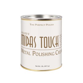 Rolite MTMPC2# Midas Touch Metal Polishing Cream - Cleaner and Polishing Rouge for Sterling Silver, Gold, Brass, Chrome, Copper, and Other Swelling, Non-Toxic Formula, 2 Pounds, 1 Pack
