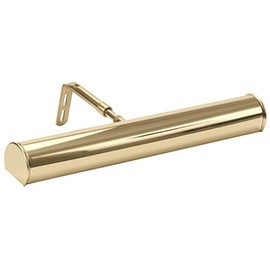 House of Troy Advent Collection A14-61, Two Light Picture Light with Slide Arm for Adjustable Extension, 8' Ivory Cord with Hi-Lo Switch, 14" Metal Shade with Bulbs Included, Polished Brass