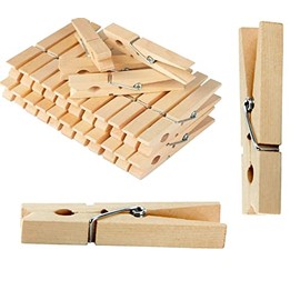 24 x Wooden Clothes Pegs Durable Eco-Friendly Clothes Pegs for Hanging Clothes (9cm)