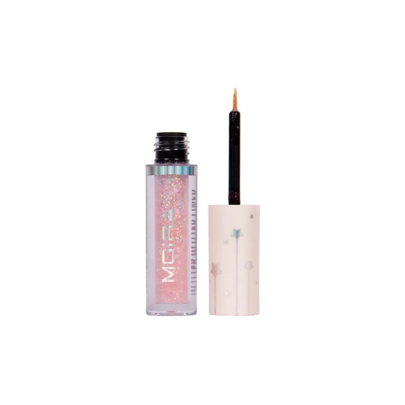 Delineador Líquido Moira Cosmetics Con Glitter Tono 005 Pink Aurora