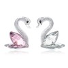 Crystal Couple Swans Figurine Faceted Glass Swan Statue Valentine's Day