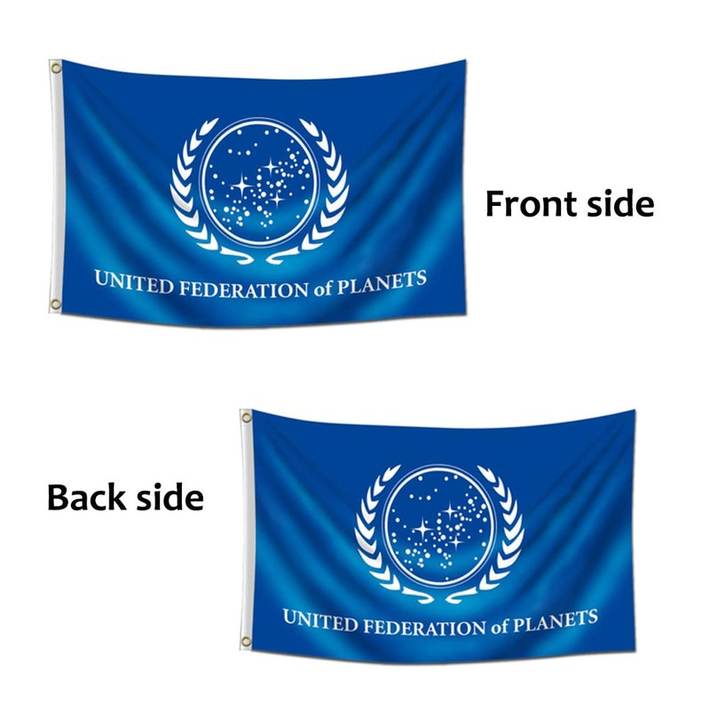 ENMOON United Federation Flag (3x5Feet,Double Sided, 3-layer 150D Poly) Man