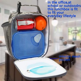 FlowFly Kids Lunch Box Insulated Soft Bag Mini Cooler Back to School Thermal Meal Tote Kit for Girls, Boys,Digital Camo