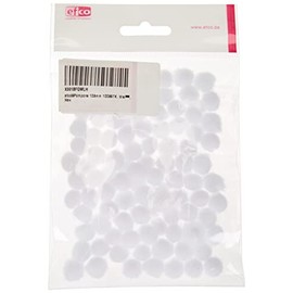 Efco 1002901 Pompons 10 mm 100 pcs. white, polyamide, 17 x 15 x 2 cm