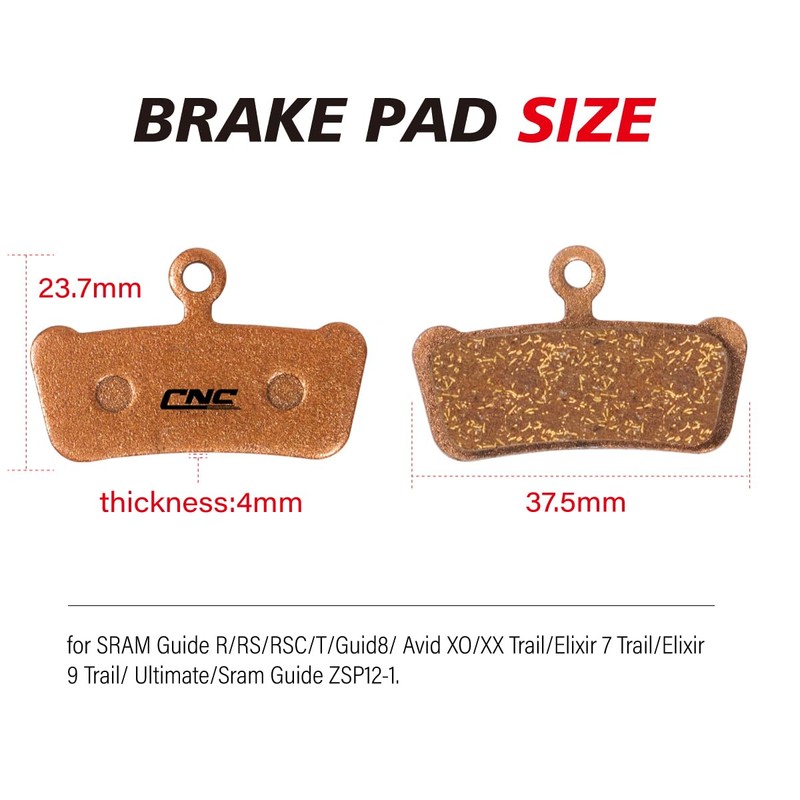 CNCLOL Bike Disc Brake Pads For Avid XO/XX Trail/Elixir 7