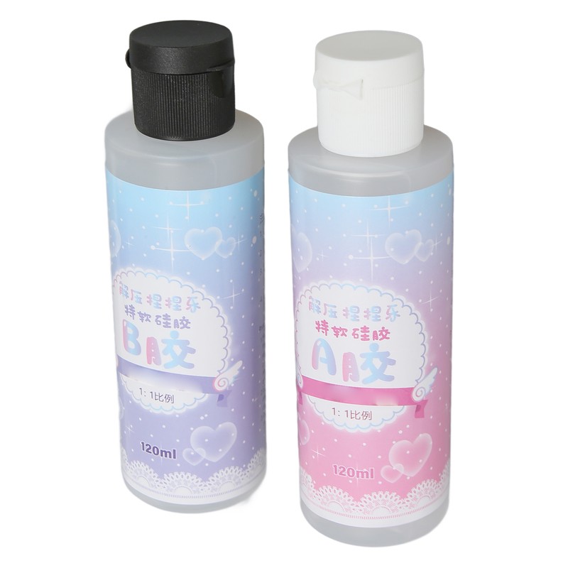 Liquid Translucent Silicone DIY Elasticity Kneaded Squeezed Clear Silicone Rubber