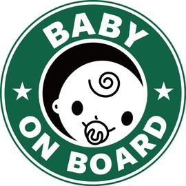 Exproud Sticker Sticker Sticker for Boys 4.7 inches (12 cm) Diameter M Size BABY ON BOARD