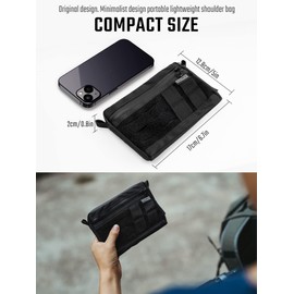 TACTICAL GEEK Block H EDC Bag, Additional Bag, Nylon Multifunctional Bag, Multiple Carrying Options Bag with Molle System and Patch Area, Molle Pouch Utility EDC Bag, Without Shoulder Strap, black,