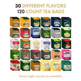 Ahmad Tea Sampler Assortment, Ahmad Variety Pack (120 Count), 30 Unique Flavors ofTea