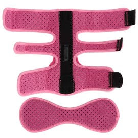 Plantar Fasciitis Night Splint Drop Foot Orthotic Brace Adjustable with 3 Elastic Bands Pink