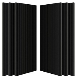 6 PCS Acoustic Panels,48''X24''X1'' Soundproof Foam Wall Panels,High Density Fireproof Noise Cancelling Foam Studio Foam Panel,Noise (Black-6 Pack, 48''X24''X2'')